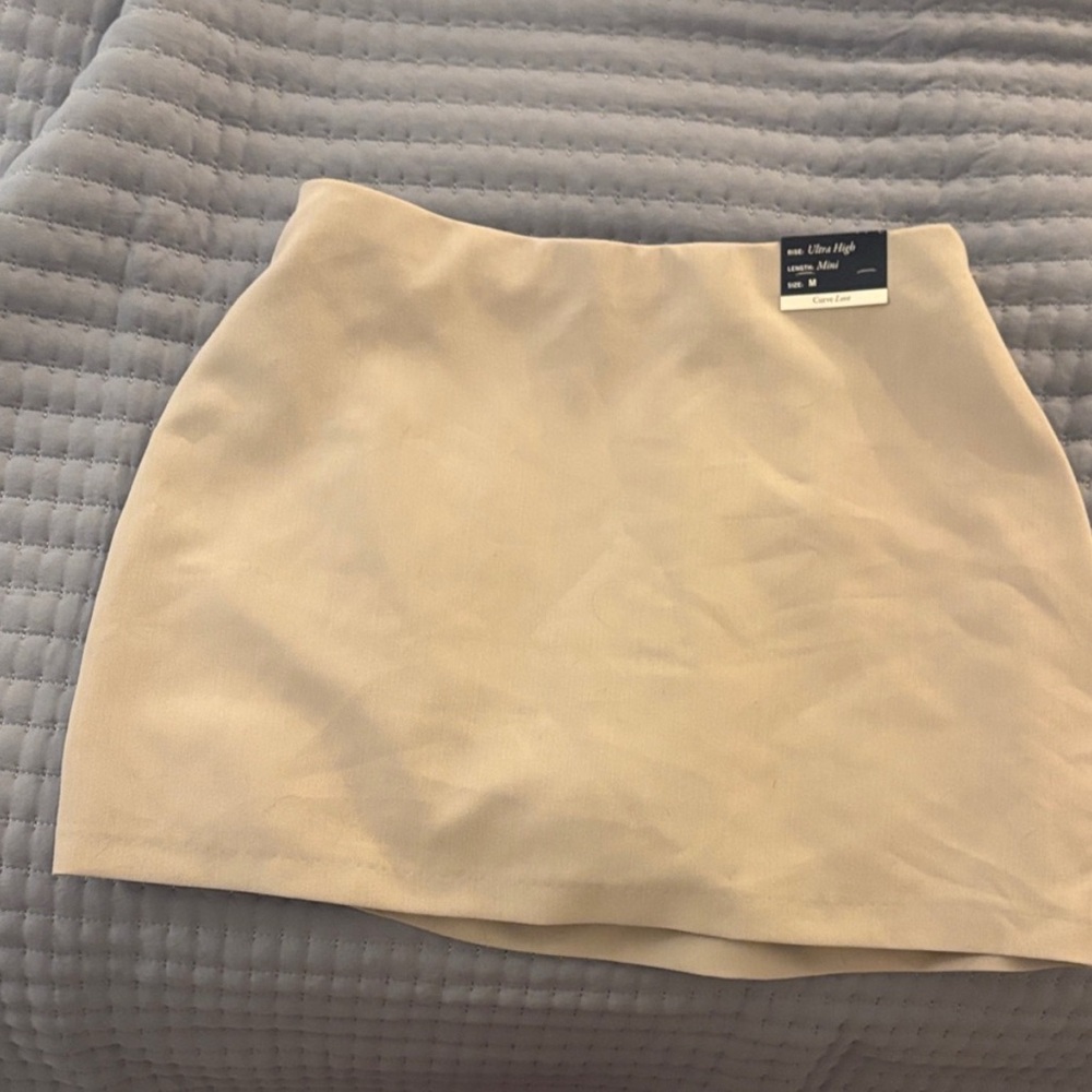 Abercrombie & Fitch Curve Love Mini Skort, Taupe